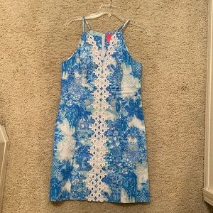 Lilly Pulitzer Pearl Halter Shift Dress 
Size 8